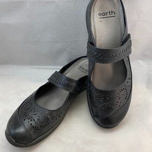 Earth Karr Hopper Black Leather Shoes